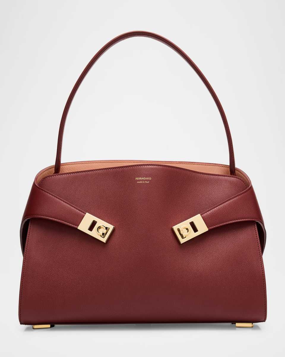 Small Hug Leather Shoulder Bag